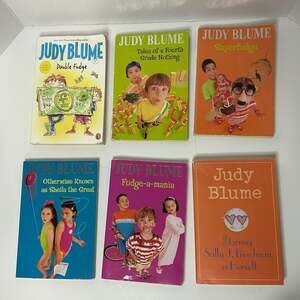 6 Judy Blume Paperback Books: Fudge Series Starring Sally J. Freedman as Herself